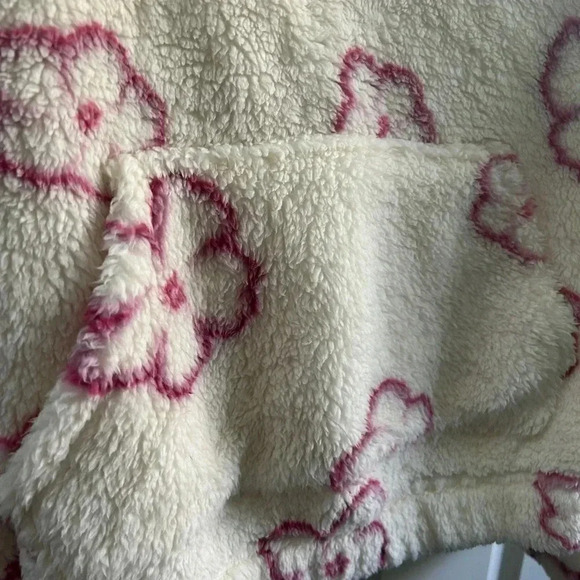 NWOT unworn size M women’s super soft fleece top. Half zip. Collar.Pocket.Floral - Picture 4 of 9